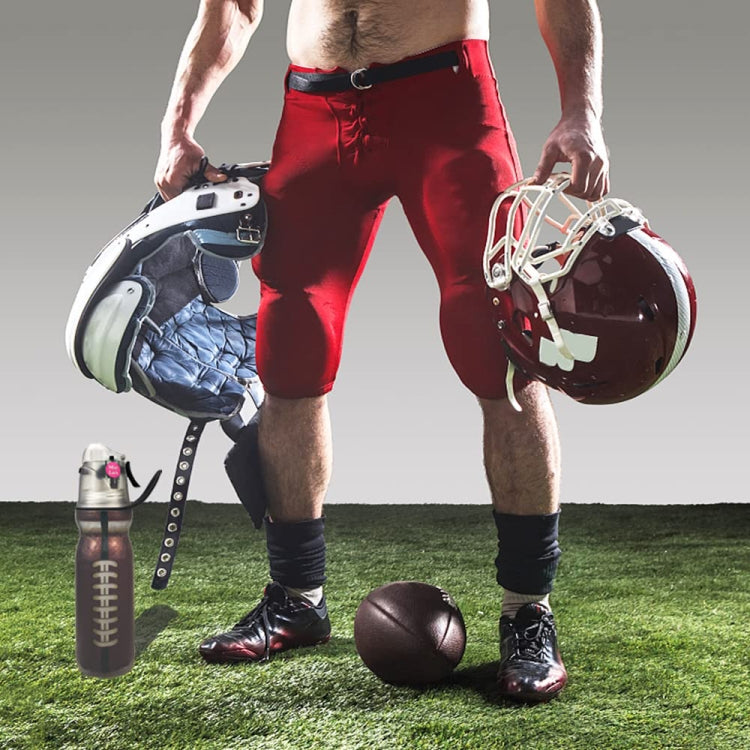 590ml Summer Outdoor Sports Training Spray Cooling Water Cup, Color: Football 3-layers by bashfashion