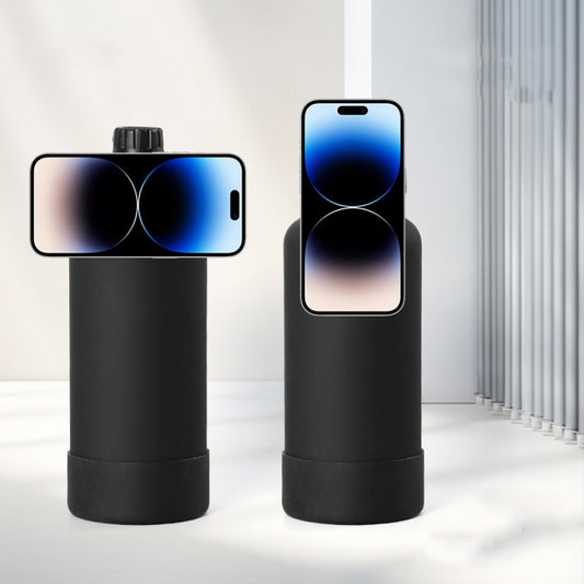 1000ml Sports Bottle With Phone Magnetic Holder Stainless Steel Thermos Cup by bashfashion