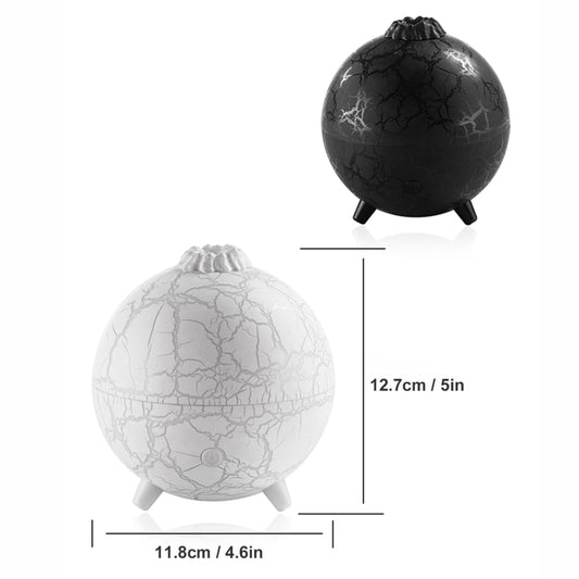 D612 USB Plug-in Colorful Gradient Atmosphere Light Flame Crack Aromatherapy Humidifier(White) by bashfashion