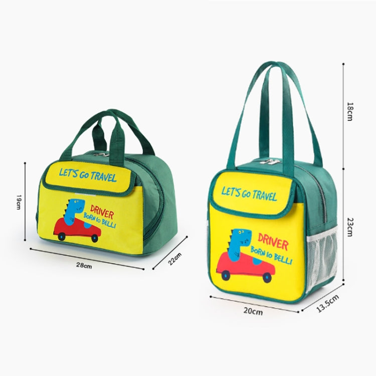 Portable Lunch Bag Bento Box Carrying Case Cute Cartoon Insulated Picnic Bag, Color: X-blue by bashfashion