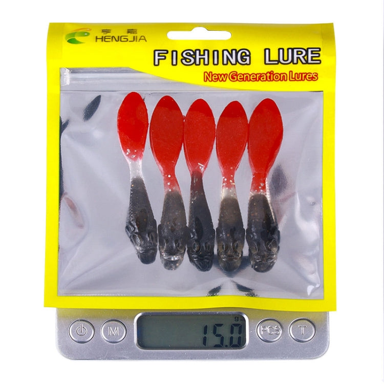 7cm 5pcs /Pack HENGJIA SO177 Dual Color Imitation Fishing Lure Freshwater Soft Dummy Bait(Color 4) by HENGJIA