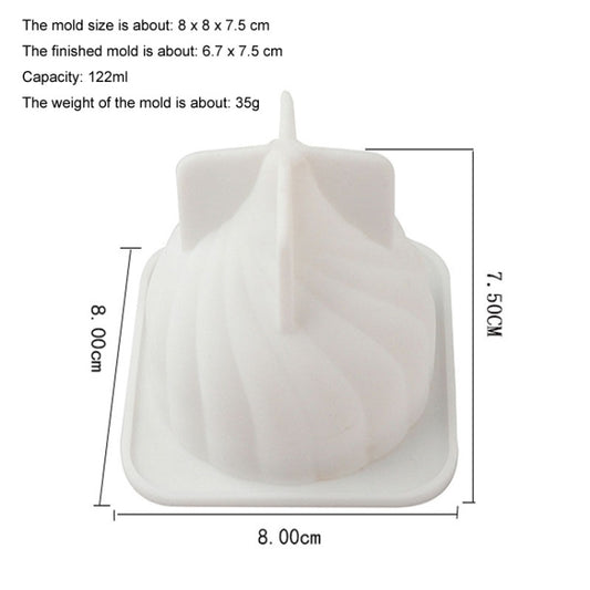 GT-105 Single Swirl Mousse Cake Mold Chocolate Baking French Dessert Onion Shape Silicone Mold by bashfashion