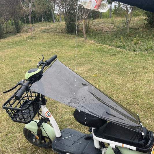 Electric Bike Telescopic Sunshade Rain Shield Motorcycle Rain Cover, Size: 45 x 125cm Silver by bashfashion