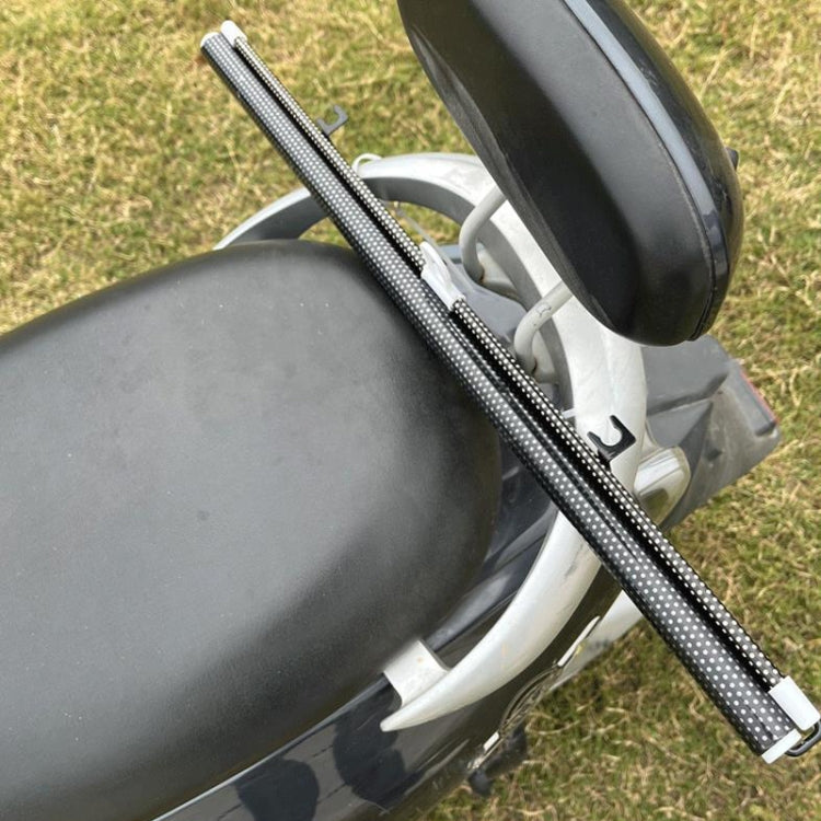 Electric Bike Telescopic Sunshade Rain Shield Motorcycle Rain Cover, Size: 50 x 125cm Black by bashfashion