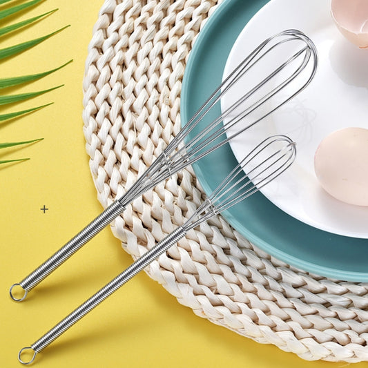 2pcs Household Manual Spring Beater Handheld Stainless Steel Mini Whisk, Size: 12 inch by bashfashion