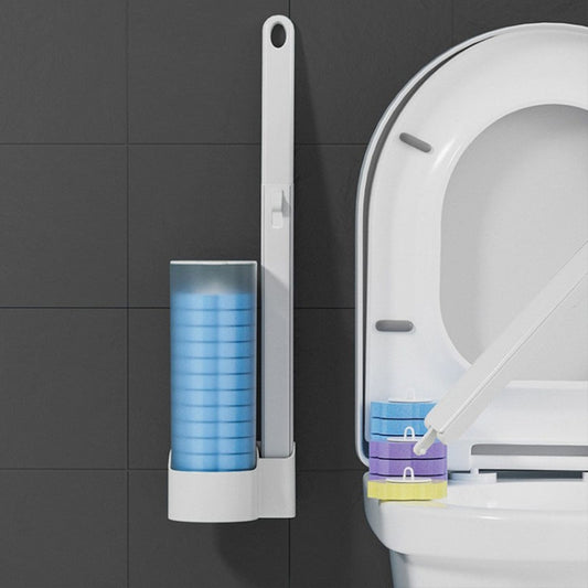 With 6pcs Lavender Scent Brush Heads Disposable Toilet Brush Dissolving Replacement Brush Toilet Cleaning Set by bashfashion