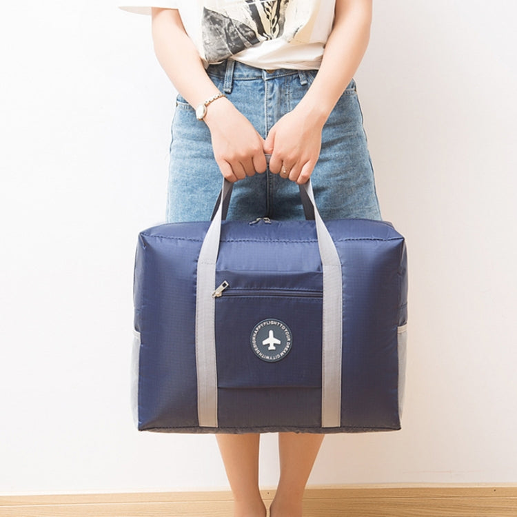 Thickened Luggage Bag Can Put Trolley Case Folding Travel Bag(Navy) by bashfashion