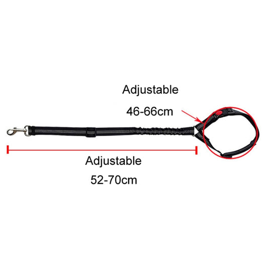 Dog Vehicle Seat Belt Rope Elastic Cushioned Towing Leash, Width: 2.5cm(Black) by bashfashion
