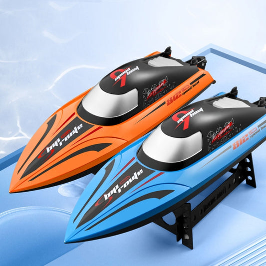 812 High-Speed RC Boat Large Horsepower Speedboat Long Endurance Waterproof Boys Water Toy Dual Batteries(Blue) by bashfashion