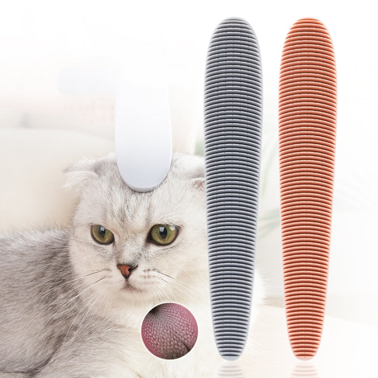 3pcs Cat Tongue Texture Grooming Brush Pet Massage Comb(Grey) by bashfashion