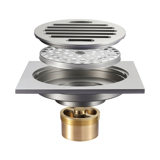 Anti Odor Floor Drain Bathroom Anti-Bug Anti-Reflux Floor Drain(Full Copper Brushed) by bashfashion