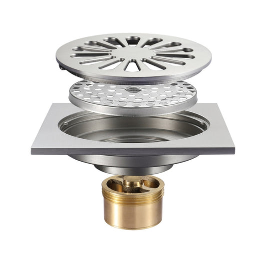 Bathroom Brushed Anti-Return Water, Insect and Odor Resistant Floor Drain(Copper) by bashfashion