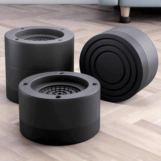 Washing Machine Base Non-Slip Heightening Fixed Shock-Absorbing Foot Pads, Color: Black 8.5cm by bashfashion