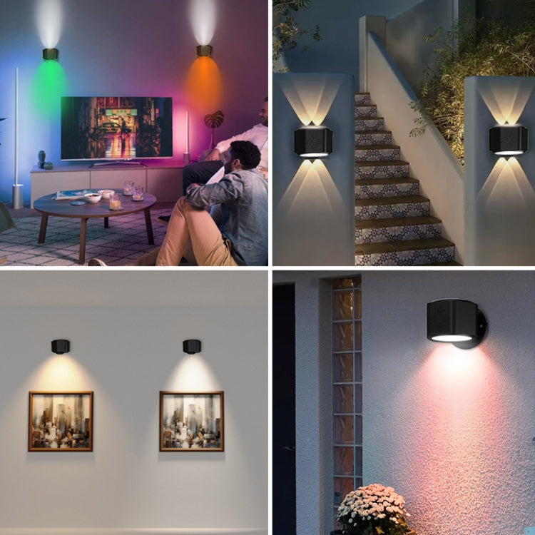 JSK-C38 Rechargeable Double Side Lighted Magnetic Wall Lamp Remote Control Night Light(Black) by bashfashion