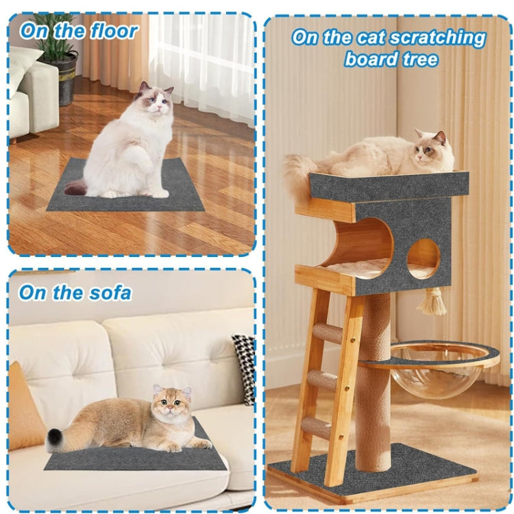30 x 100cm Trimmable Self-Adhesive Cat Scratching Mat DIY Climbing Cat Scratcher(Light Grey) by bashfashion