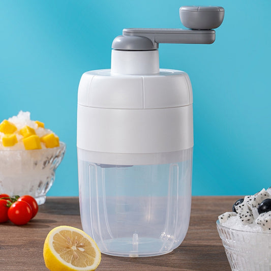 Small Manual Shaved Ice Machine DIY Home Smoothie Maker(White With 1 Mold) by bashfashion