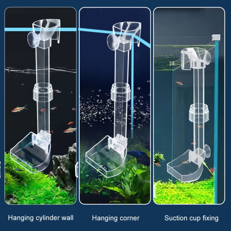 13-18cm Fish Tank Feeding Tube Acrylic Feeder Small Fish Feeding Tube by bashfashion