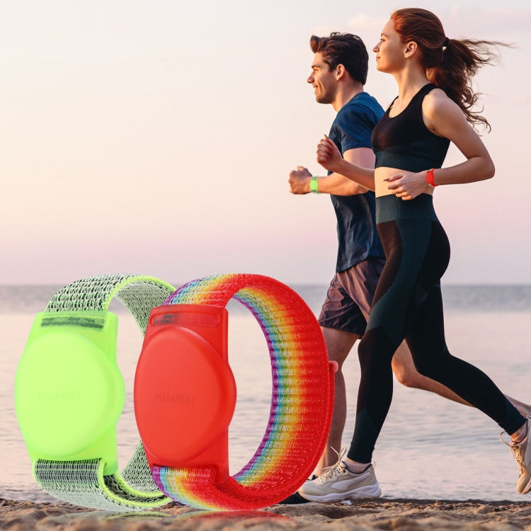 For Huawei Tag Tracker Nylon Loop Watchband Protective Case 220mm(Red) by bashfashion