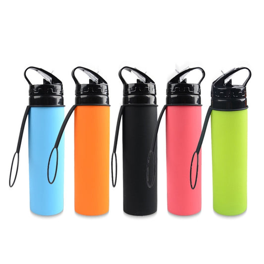 600ml Folding Silicone Riding Water Cup Portable Environmental Protection Shatterproof Silicone Water Bottle(Green) by bashfashion
