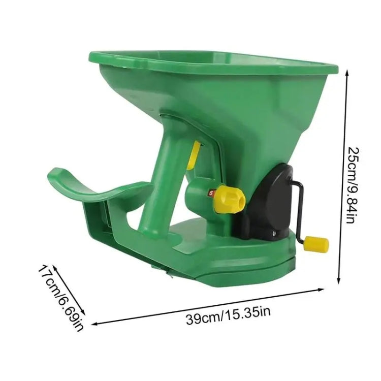 Hand-Powered Seed Spreader for Fertilizer, Salt, Ice Melt Gardens Lawns Small Farms Tool by bashfashion