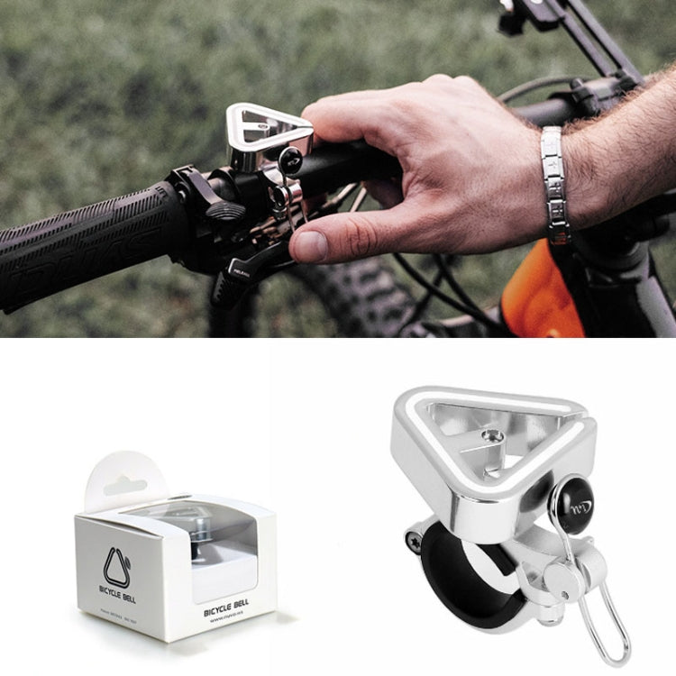 N+1 Mountain Bike Bell Universal Triangle Copper Bell, Color: Clip Ring Silver by N+1