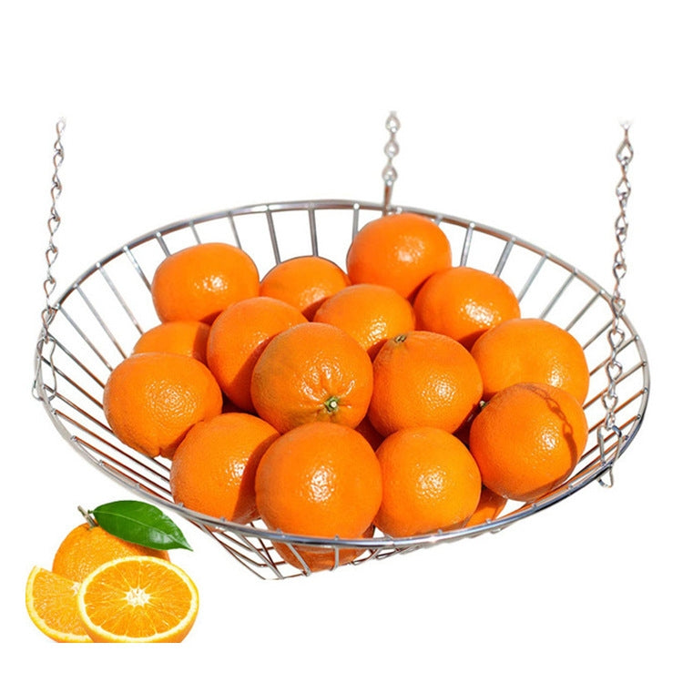 3-tier Hanging Fruit Basket Wrought Iron Fruit Vegetable Storage Organizer(Silver) by bashfashion