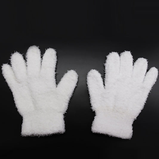 Thickened Hanging Porcelain Pulp Tray Walnut Coral Velvet Gloves, Color: White Regular by bashfashion
