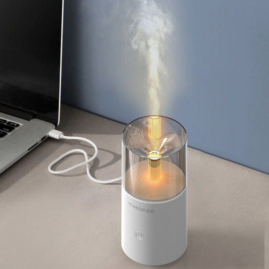Candle Flame Aromatherapy Diffuser Automatic Scent Sprayer Mini Ambiance Candle Light Humidifier(129 Black) by bashfashion