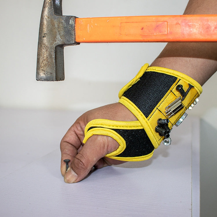 Thumb Wrap Magnetic Metal Accessory Tool Storage Strap(Orange) by bashfashion