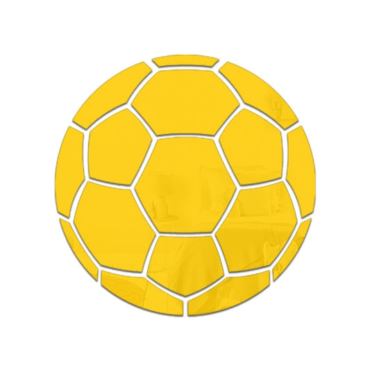 20cm Football Acrylic 3D Wall Stickers Self-adhesive Home Background Wall Decoration Mirror Paste(Gold) by bashfashion