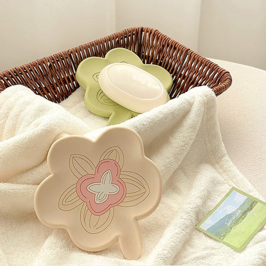 Bathroom Infused Silicone Soap Dispenser Household Non-Slip Soap Drainage Holder(Green) by bashfashion