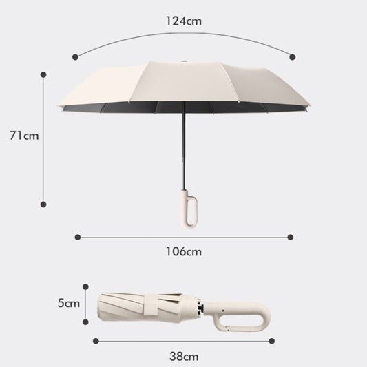 Fully Automatic Rain Or Shine Umbrella Foldable Unisex Sun Shade Umbrella, Style: Reverse Gray 105cm by bashfashion