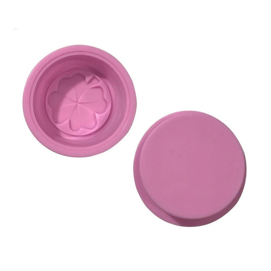 Single Hole Cupcake DIY Baking Molds Clover Handmade Soap Mould(Pink) by bashfashion