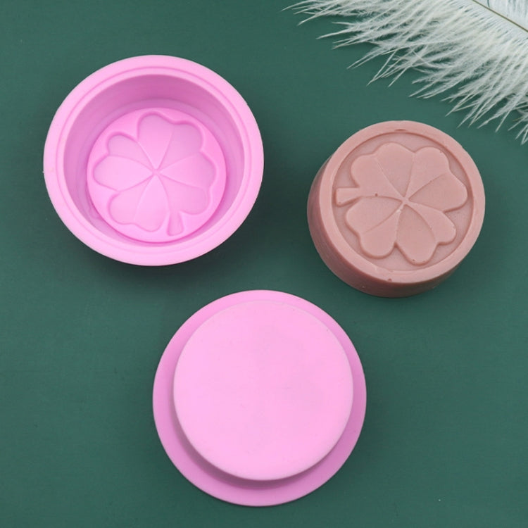 Single Hole Cupcake DIY Baking Molds Clover Handmade Soap Mould(Pink) by bashfashion