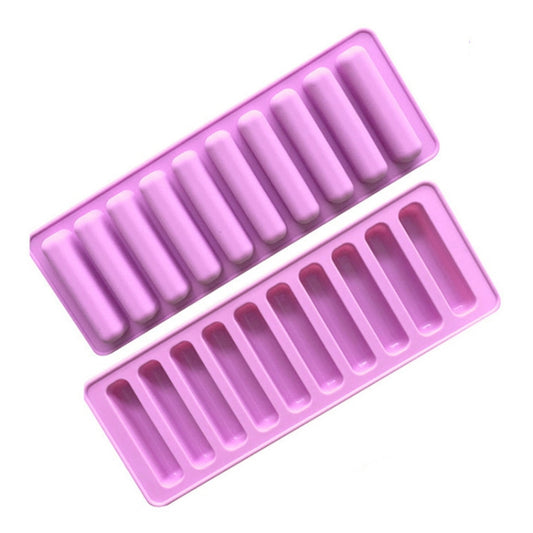 10 Grids Long Silicone Cookie Molds DIY Baking Chocolate Mould(Purple) by bashfashion