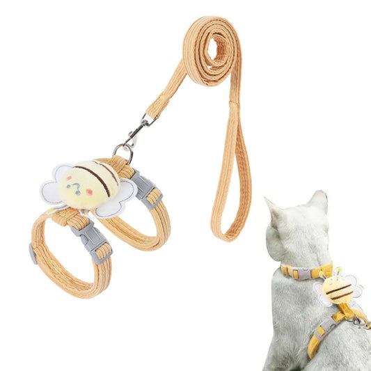 Cats Leash Anti-breakaway Outdoor Adjustable Chest Back Cats Leash, Size: M(Pink) by bashfashion