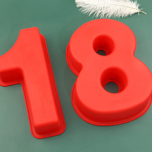 Digital Silicone Cake Baking Mold DIY Making Cookie Mould, Specification: Number 2 by bashfashion