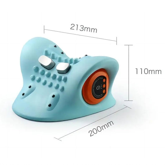 JJ-001 EMS Hot Compress Pulse Multifunctional Shoulder and Neck Massager(Blue) by bashfashion