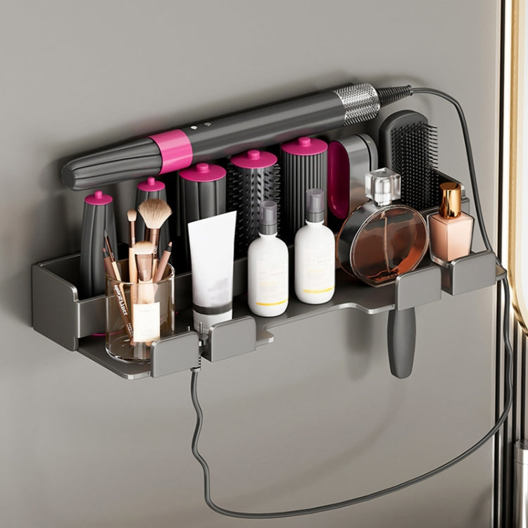 For Dyson Punch-free Curling Rod Storage Rack Bathroom Hairdressing Iron Hanger(Gray) by bashfashion