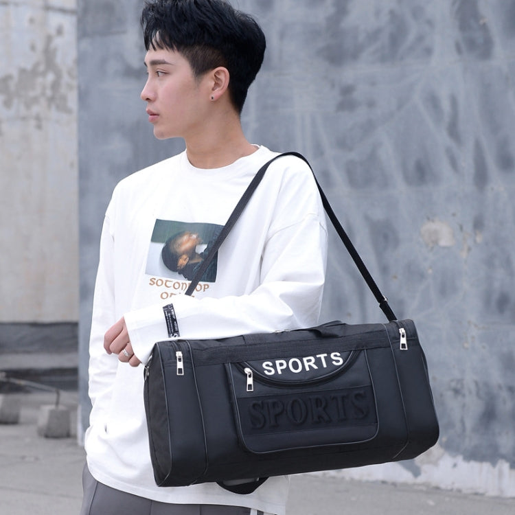 Simple Portable Shoulder Large Capacity Travel Bag Handheld Luggage Bag, Color: Large Black by bashfashion