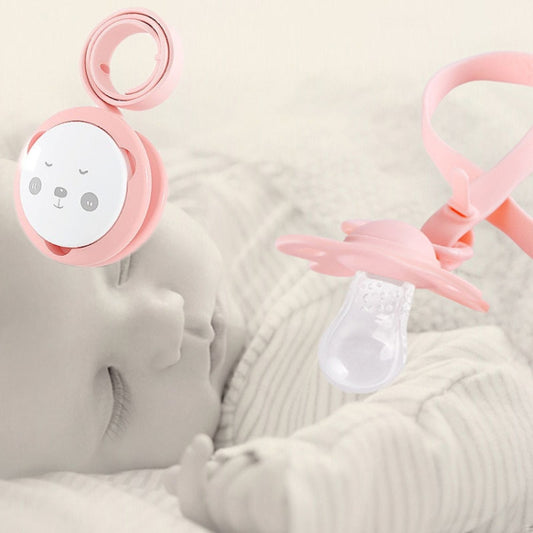 Portable Baby Cartoon Panda Pacifier Chain Soothing Teether Storage Chain(Blue) by bashfashion