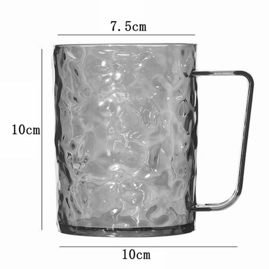 Transparent Water Ripple Mouthwash Cup Household Couple Toothbrush Cup(Gray) by bashfashion