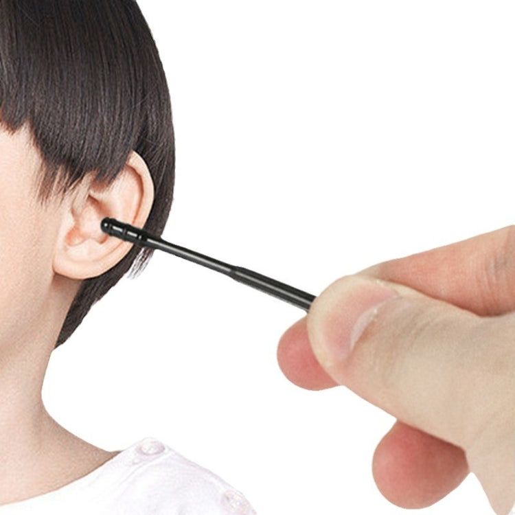 20pcs /box Spiral Sticky Ear Cleaning Cotton Swab Disposable Ear Cleaning Spoon(Black) by bashfashion