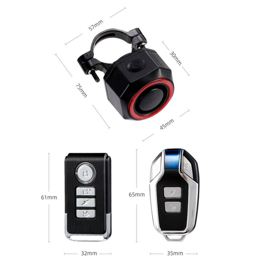 Bicycle Smart Taillight Anti-theft Alarm Brake Warning Light, Model: WL03C Set + Silicone Remote Control by bashfashion