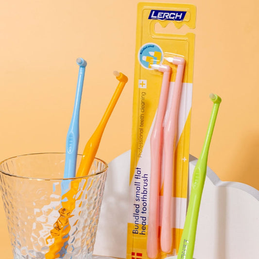 LERCH 2 In 1 Pointed + Rounded Orthodontic Teeth Cleaning Brush Pet Dental Crevice Brush(Color Random Delivery) by bashfashion