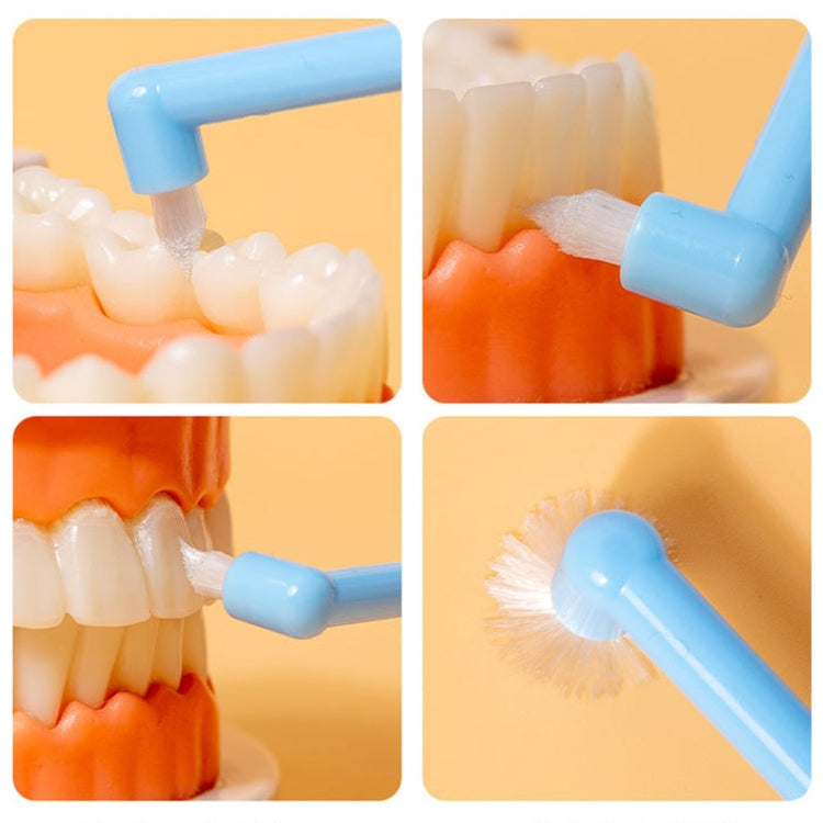 LERCH 2 In 1 Pointed + Rounded Orthodontic Teeth Cleaning Brush Pet Dental Crevice Brush(Color Random Delivery) by bashfashion