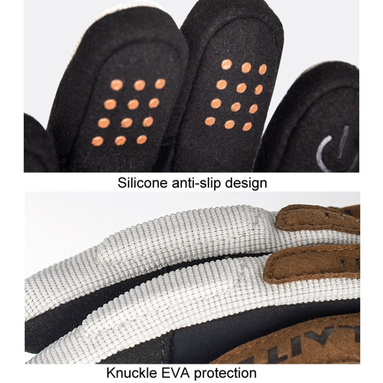 SULAITE Motorcycle Riding Breathable Conductive Touch Screen Full Finger Gloves, Size: L(Black) by SULAITE