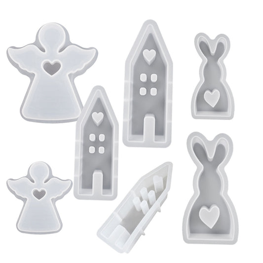 DIY Epoxy Easter Desktop Decoration Candle Silicone Mold, Spec: Rabbit 002 by bashfashion