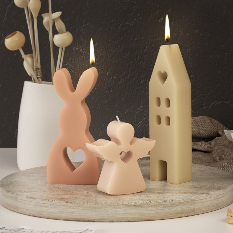 DIY Epoxy Easter Desktop Decoration Candle Silicone Mold, Spec: House 002 by bashfashion