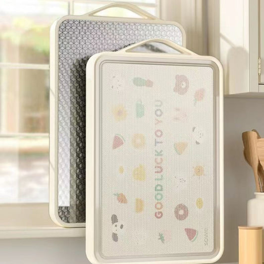 Household Stainless Steel Double Sided Cutting Board Thickened Antibacterial Chopping Board, Model: Medium Rubiks Cube by bashfashion